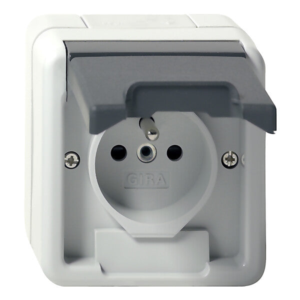 Gira Steckd. Erdstift KD+SH Grau 448530